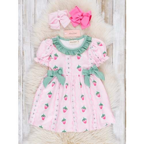 Strawberry Party Ruffle Dress