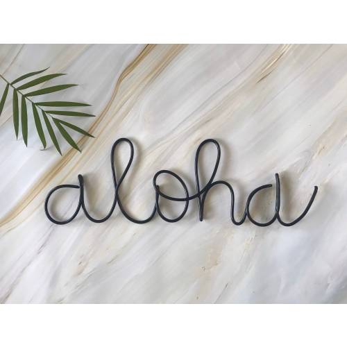 ALOHA Wire Word Sign | Wire Words | Rustic Wire Word Sign | Wire Writing | Wire Wall Art | Wall Hanging