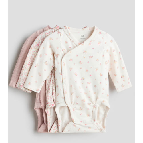 3-PACK WRAPOVER BODYSUITS