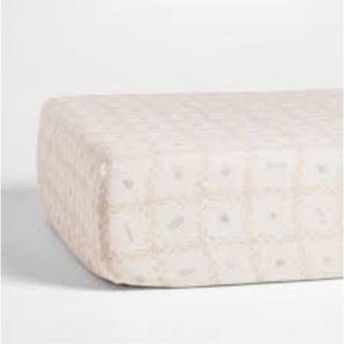 Lulot Green Seasape Supersoft 100% Organic Cotton Baby Crib Fitted Sheet by Jake Arnold