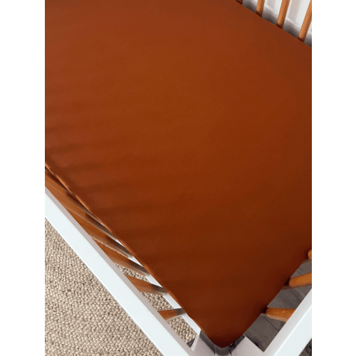 Stretch Mini Crib Sheet, Sienna