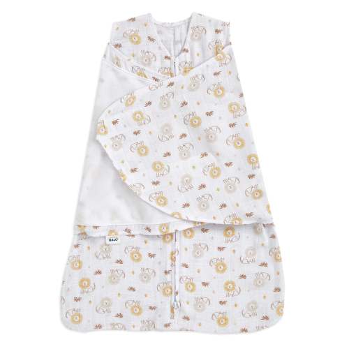 Lion Print Cotton Muslin Newborn Swaddle | HALO