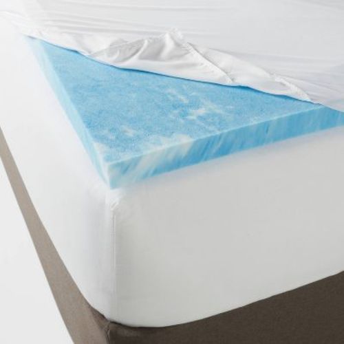 Twin 2" Cool Touch Memory Foam Mattress Topper - Threshold™: CertiPUR-US, Moisture-Wicking, Fits 16" Depth