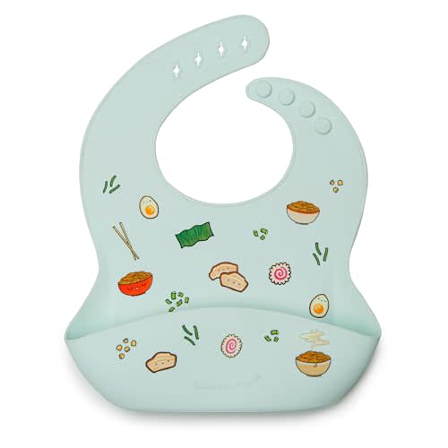 Loulou Lollipop Soft, Waterproof Silicone Feeding Bib for Babies and Toddlers