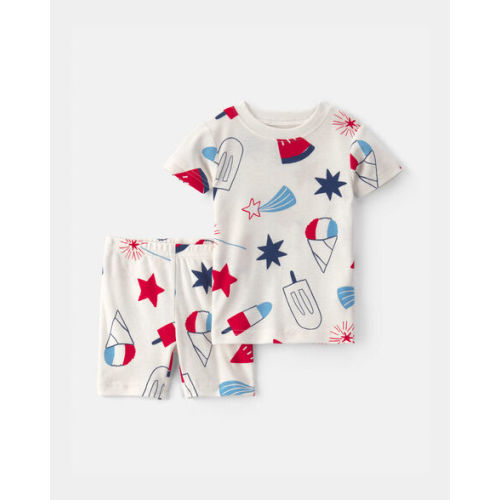 Baby Fourth of July Popsicle 2-Piece Short-Sleeve Pajama Set | Carter's
