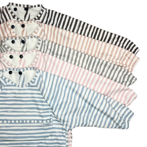 The Grayson Long Sleeve Bib - Brush Stripes – Calla and Friends