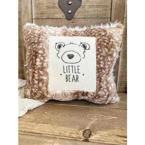 Faux Fur Bear Nursery Pillow: ClaraLoo Woodland Plush