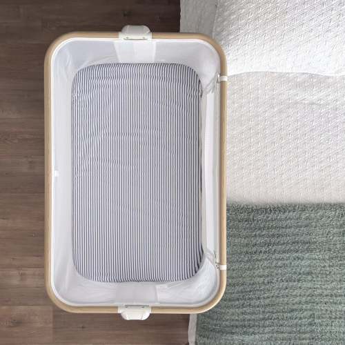 Waterproof Co-Sleeper / Change Pad Sheet | Navy Ticking – Little Human Linens
