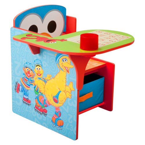 Delta Children Sesame Street Kids Desk Chair with Storage Compartment and Cup Holder & Reviews | Wayfair
