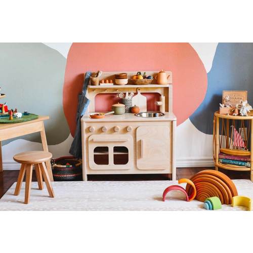 Mouse-shaped Wooden Cheese Board Play Set