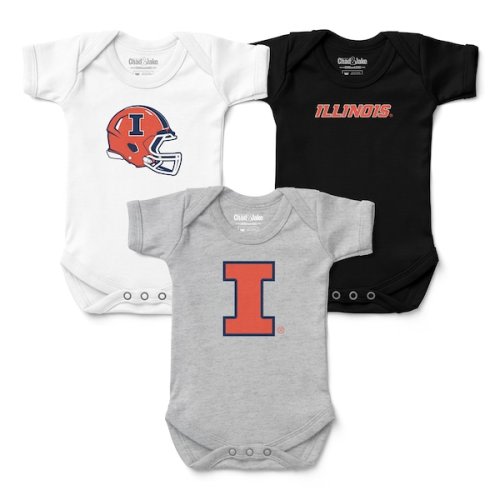 Illinois Fighting Illini Chad & Jake Newborn & Infant 3-Pack Bodysuit Set