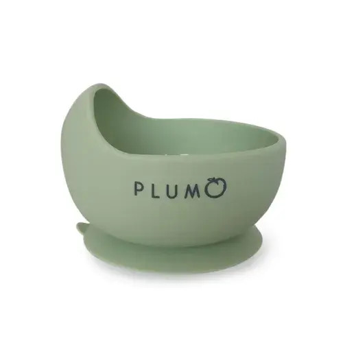 Plum Silicone Suction Duck Egg Bowl - Olive | Baby Bunting AU