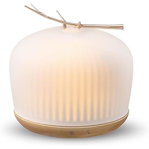 mimicat Quiet Aromatherapy Diffuser Glass: 230ML Ultrasonic Cool Mist Scent for Home with Night Light - Aesthetic for Women Girls