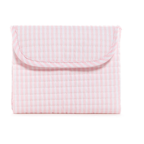 TRVL Pimlico Stripe Pink Quilted Changing Mat