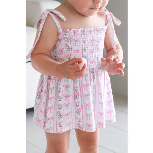 Smocked Twirl Bodysuit | Coquette Garden