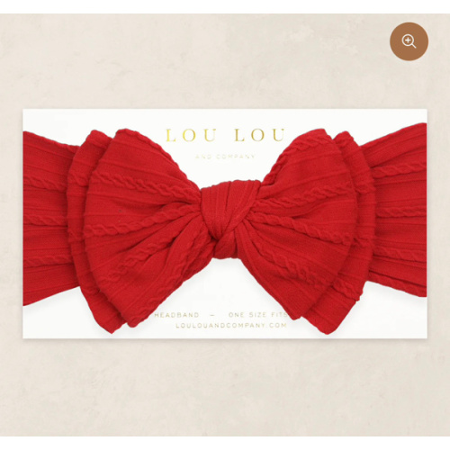 Cable Knit Headband - Red