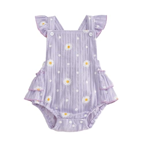 Thorn Tree Baby Girl Summer Clothes Newborn Outfit Ruffle Romper Infant Baby Dress Bow Headband Solid Cute Outfits Girls