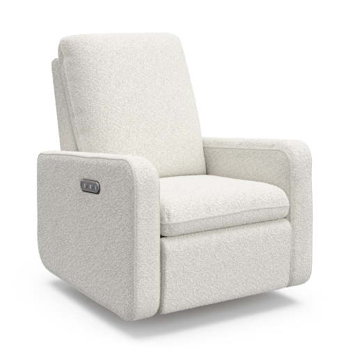 Graco Teddi Infant Power Recliner Swivel Glider with USB, Ivory Boucle