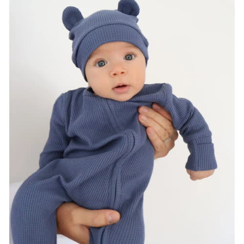 Luna + Luca Bear Waffle Set - Stormy Blue