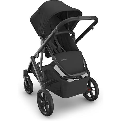 UPPAbaby Vista V3 Convertible Single-to-Double Stroller for Baby & Toddler, 30+ Configurations, Travel System Compatible, All-Wheel Suspension, XL Basket – Jake (Charcoal/Carbon Frame)