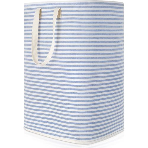 Lifewit Laundry Hamper Large Collapsible Laundry Baskets, Freestanding Waterproof Clothes Hamper Storage Basket with Easy Carry Extended Handles for Clothes in Laundry Room Bedroom Bathroom College Dorm for Adults, Blue