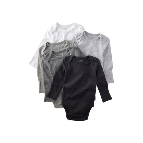 Blake Long Sleeve Organic Cotton Assorted 5-Pack Bodysuits, 3-6M