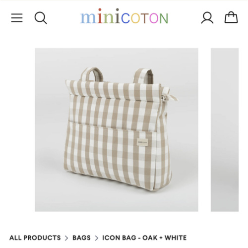 Icon Bag - Oak + White · Minicoton