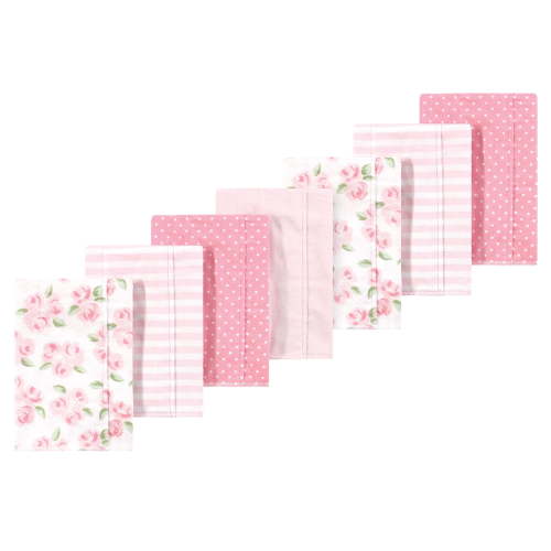 Luvable Friends Little Treasure Flannel Burp Cloths 7pk, Charming Floral