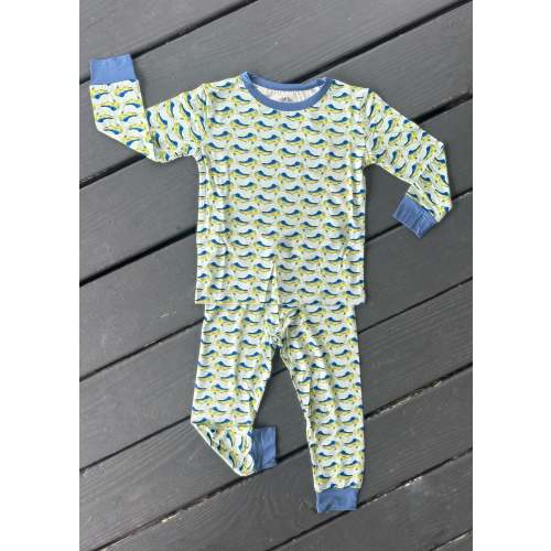 Dolphin Dance Blue Two Piece Pajama – TidalTots