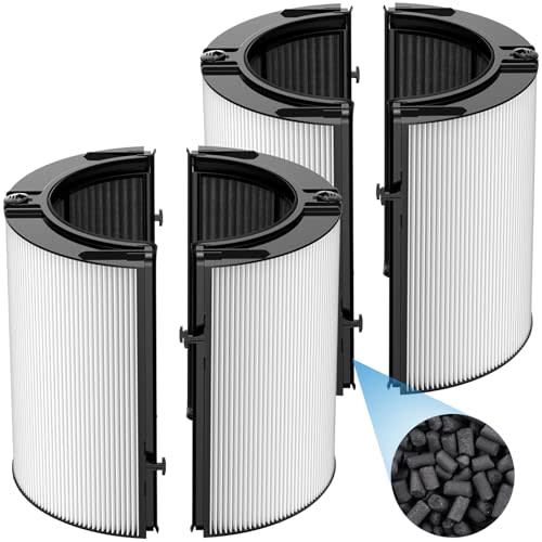 2 Pack Combi 360°Glass HEPA+Carbon Filter For Dyson Air Purifier TP04 TP10 | PC1 TP09 TP07 TP06 TP7A HP1 HP2 HP04 HP06 HP07 HP09 HP10 HP4A HP7A PH01 PH02 PH03 PH04 PH3A DP04 PC2 Air Purifier, #965432-01
