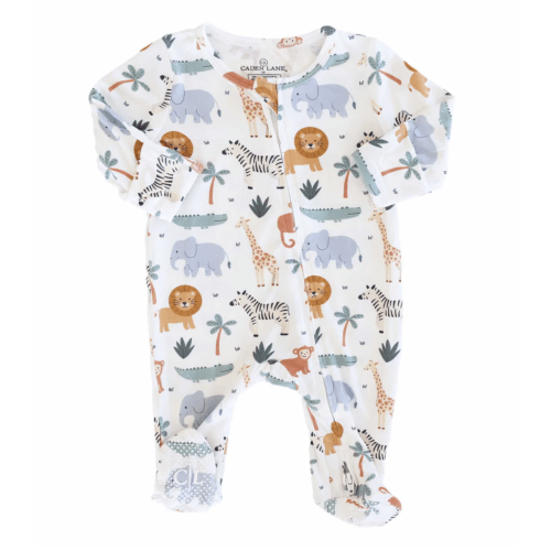 Safari Snuggles Zipper Footie | 6-12M