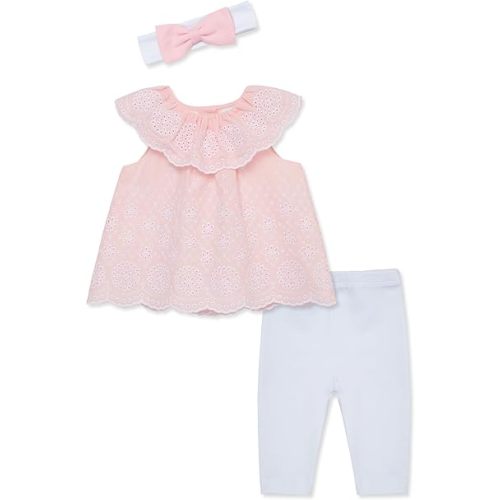 Little Me Baby Girls' 3-Piece Tunic, Pant and Headband Set, 3-24 Months