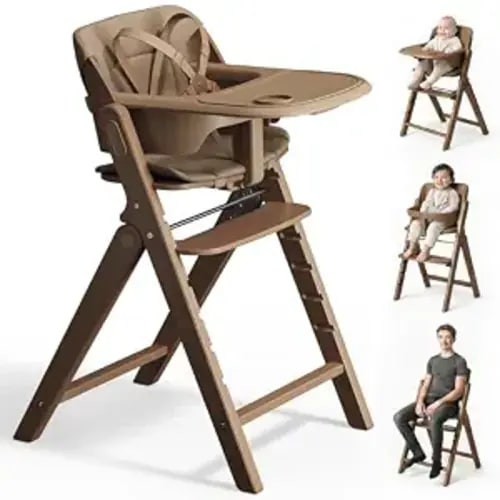Mamazing GrowPod Pro Wooden Baby High Chair for 6 Months to 220lbs