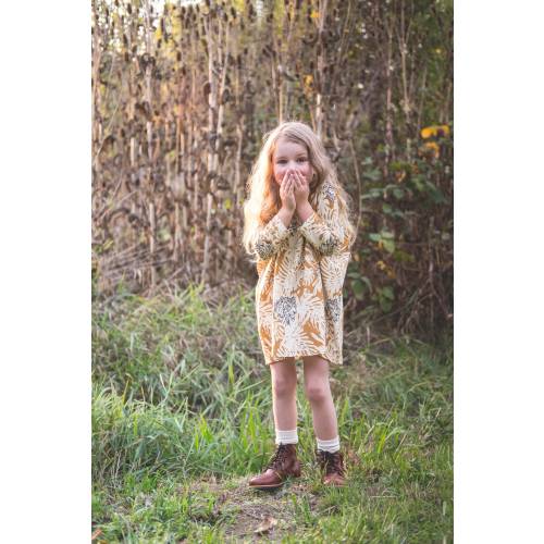 Girls Tiger Print Organic Cotton Tunic Dress