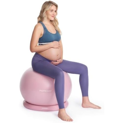 Momcozy BirthEase Pregnancy Ball Set, Birthing Yoga Ball with App Courses