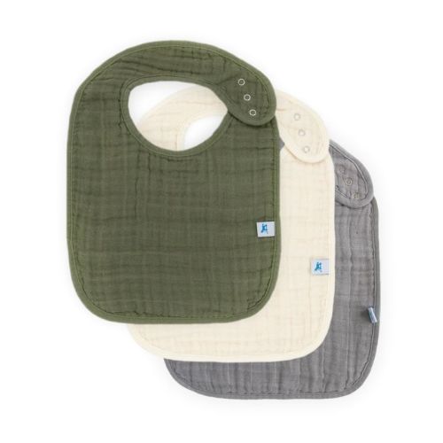 Cotton Muslin Classic Bibs - 3 Pack