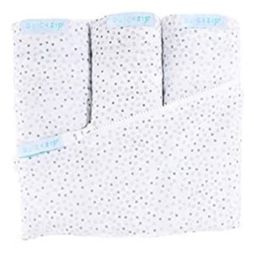 Amazon.com: QuickZip Crib Sheet Set - Faster, Safer, Easier Baby Crib Sheets - Includes Gray Dot Wraparound Base & 3 Zip-On Crib Sheets – Gray Dot 100% Cotton - Fits All Standard Crib Mattresses : Baby