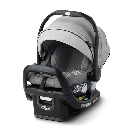 Graco Premier SnugRide SnugFit XT Infant Car Seat, Anti Rebound Bar for Extra Safety, SnugLock Easy Install, Privacy Drape, Storage Pocket, Baby Car Seat, Midtown