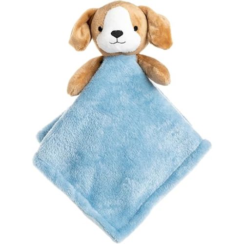 KIDS PREFERRED Carter's Baby Blanket Unisex Loveys for Babies Essentials, Newborn Boys and Girls Security Blankets with Soft Minky Fabric, Snuggle Toy Plush Stuffed Animal - Puppy