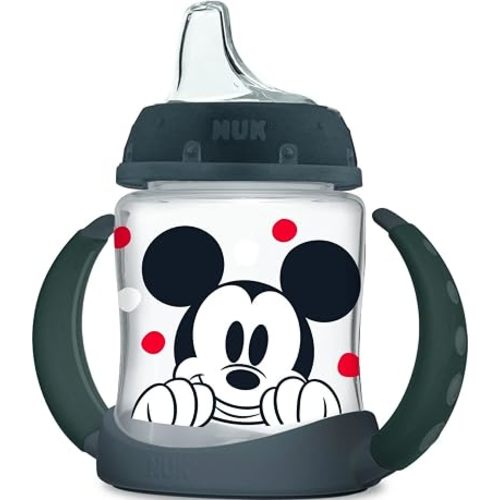 NUK Disney Learner Spill Proof Sippy Cup, Mickey Mouse, 5 Oz 1Pack – BPA Free, Spill Proof Sippy Cup