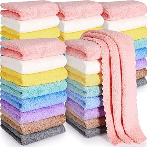 40 Pack Baby Burp Cloths Bulk 20x10 Inch Absorbent Muslin Burp Cloths Microfiber Baby Washcloths for Burp Rags Burping Cloths for Newborn Infant Toddler Bath Essentials(Multicolor)