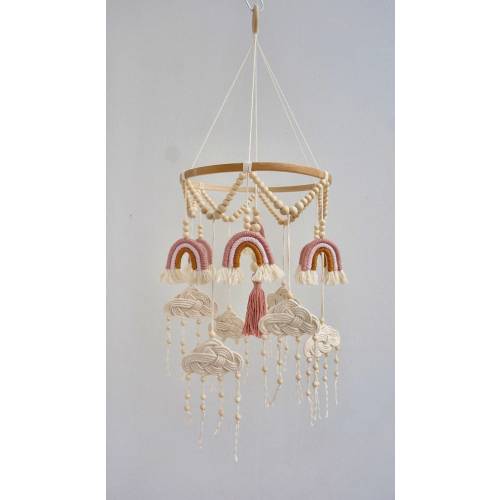 Rainbow and Cloud Baby Mobile Nursery Mobile Cot Mobile - Etsy