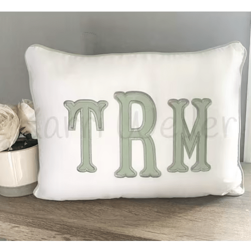 "GRAHAM" Monogrammed Pillow - see notes for personalization detail