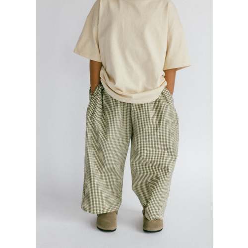Textured Mini Check Pants- Green – Fostered Collection