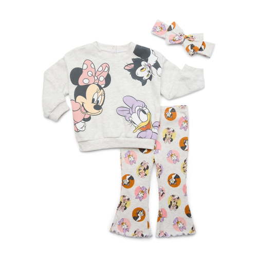 Character Baby Girls Long Sleeve Top, Headband & Leggings Set, 3-Piece, Sizes 0/3 Months-24 Months