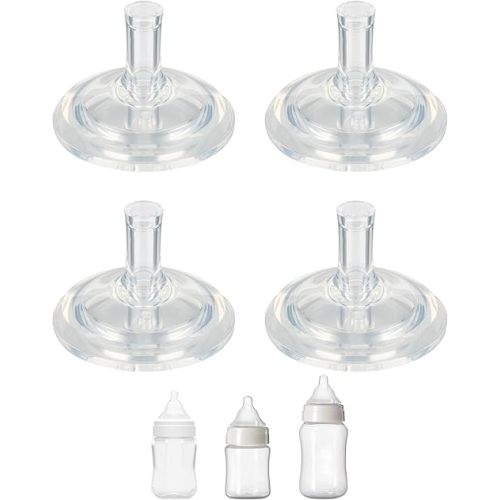 Straw Nipples for Evenflo Balance Wide Neck Bottles, Soft 100% Silicone Wide Neck Sippy Straw Nipples, 8m+, 4 Count