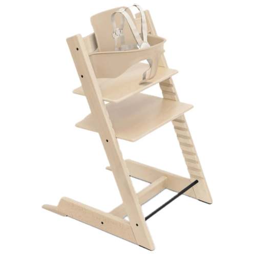 Stokke Tripp Trapp High Chair 2 with Adjustable Baby Set - Natural
