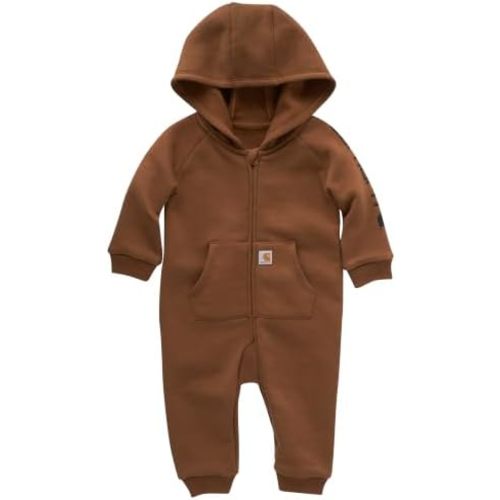 Carhartt Baby Boys' Long-Sleeve Hooded Zip-Up Footless One-Piece Coverall