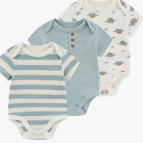 Baby Bodysuit Boy Girl Clothes Soft Newborn Infant Outfit Short Sleeve Romper