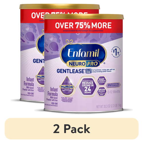(2 pack) Enfamil NeuroPro Gentlease Powder Baby Formula, For Premium Digestive Support, 35.3 Oz XL Value Can